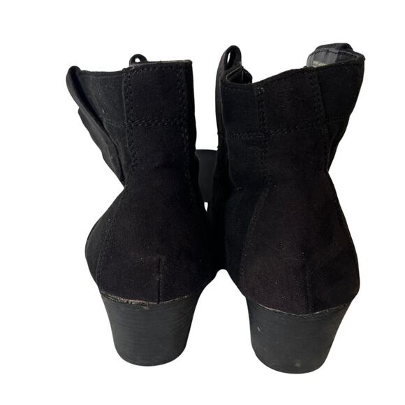 Faded Glory Size 8 Black Block Heel Western Cowboy Carter Ankle Booties Boots - Picture 4 of 10